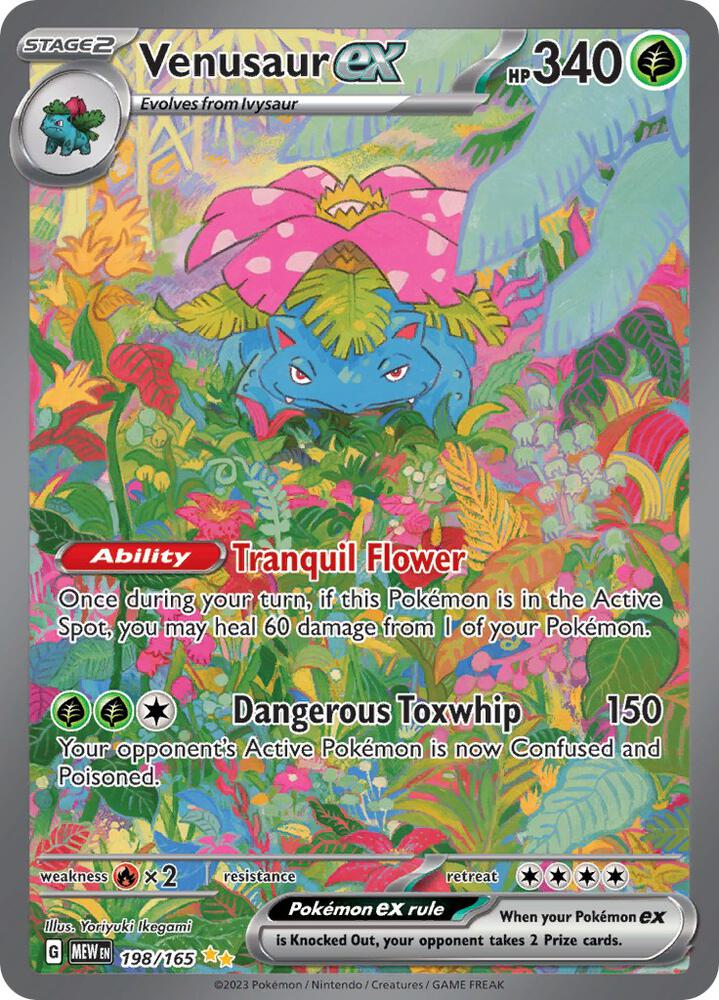 Venusaur ex - 198/165 198/165 Special Illustration Rare Scarlet & Violet 151 Pokémon card