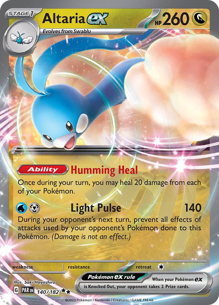 Altaria ex 140/182 Double Rare Paradox Rift Pokémon card