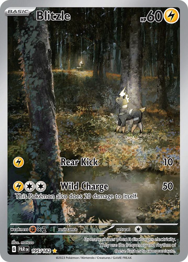 Blitzle - 195/182 Illustration Rare SV04: Paradox Rift
