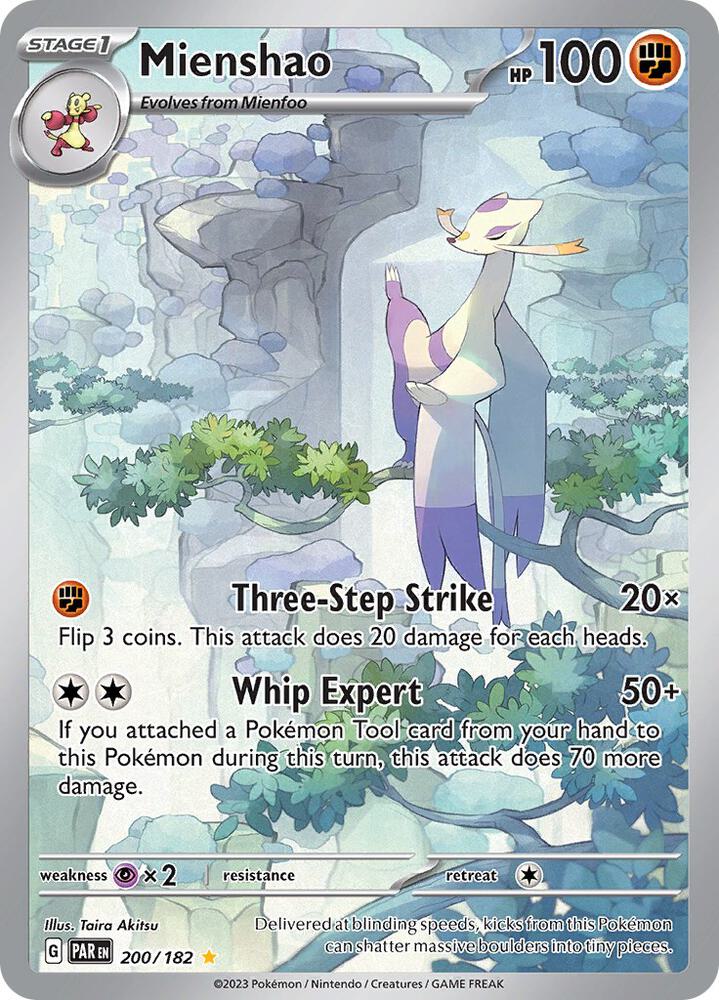 Mienshao - 200/182 200/182 Illustration Rare Paradox Rift Pokémon card