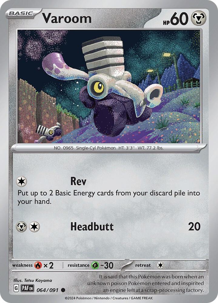 Varoom - 064/091 064/091 Common Paldean Fates Pokémon card