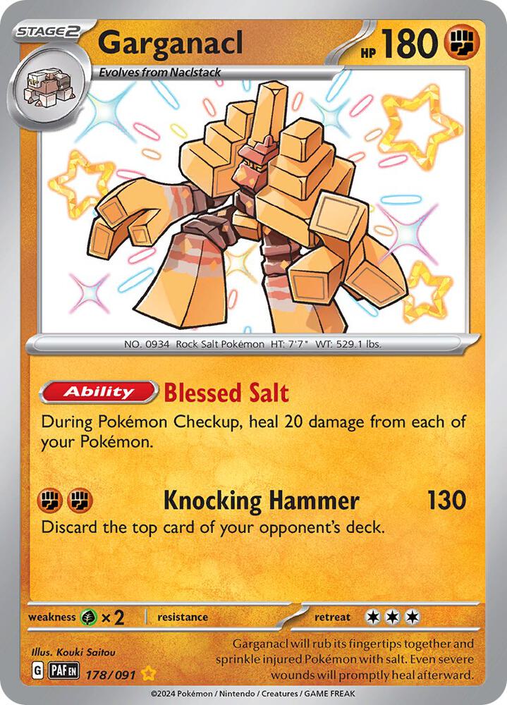 Garganacl - 178/091 Shiny Rare SV: Paldean Fates