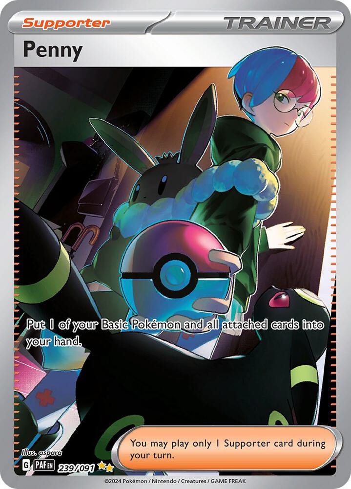 Penny 239/091 Special Illustration Rare Paldean Fates Pokémon card