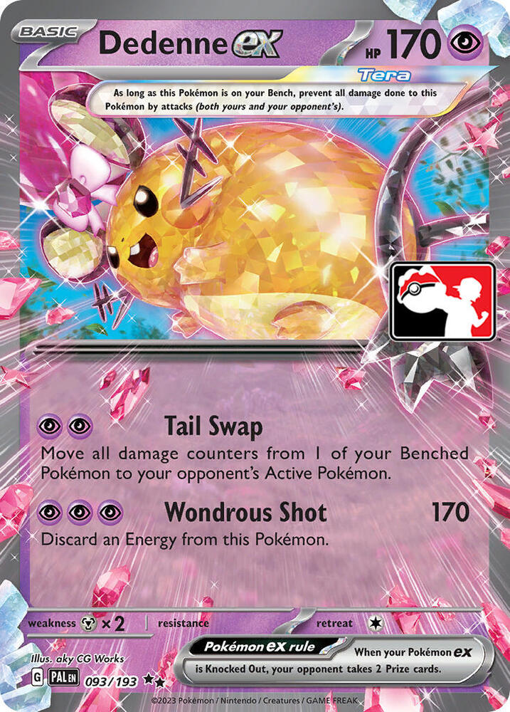 Dedenne ex - 093/193 093/193 Double Rare Prize Pack Series Cards Pokémon card