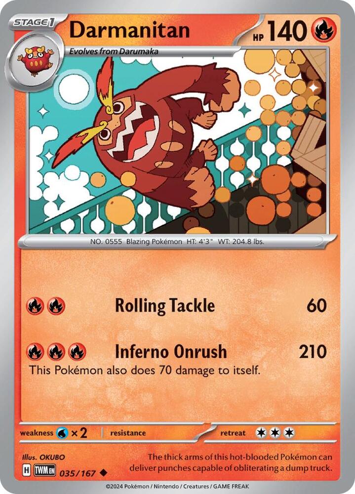 Darmanitan - 035/167 Uncommon SV06: Twilight Masquerade
