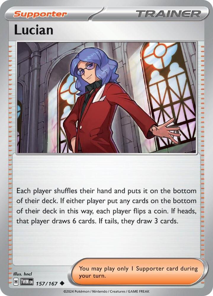 Lucian - 157/167 157/167 Uncommon Twilight Masquerade Pokémon card