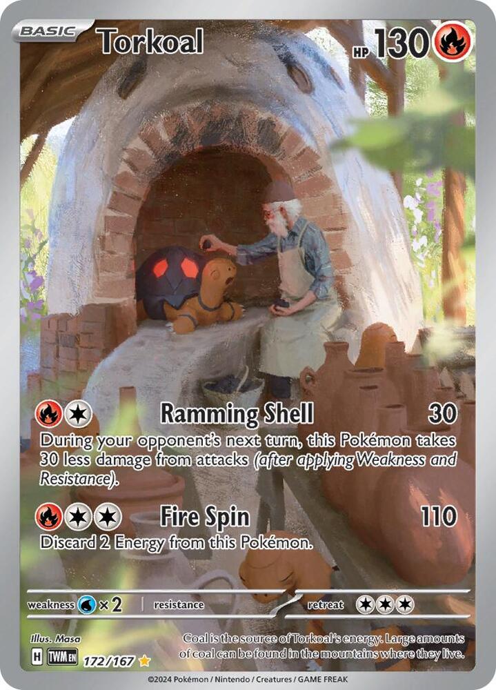 Torkoal - 172/167 Illustration Rare SV06: Twilight Masquerade