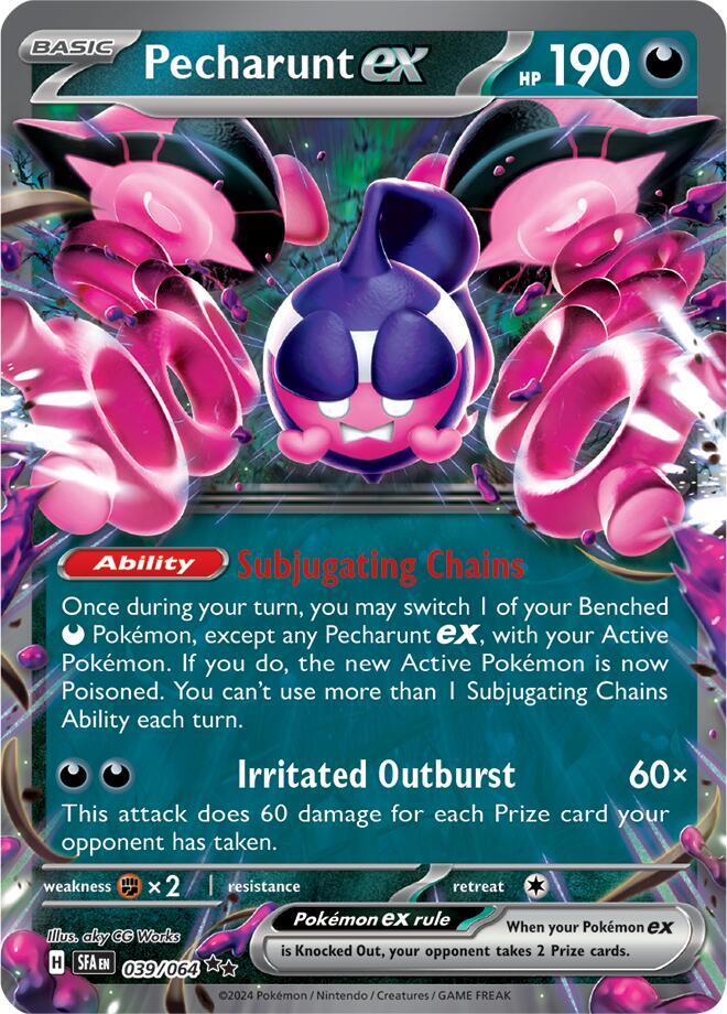 Pecharunt ex - 039/064 039/064 Double Rare Shrouded Fable Pokémon card
