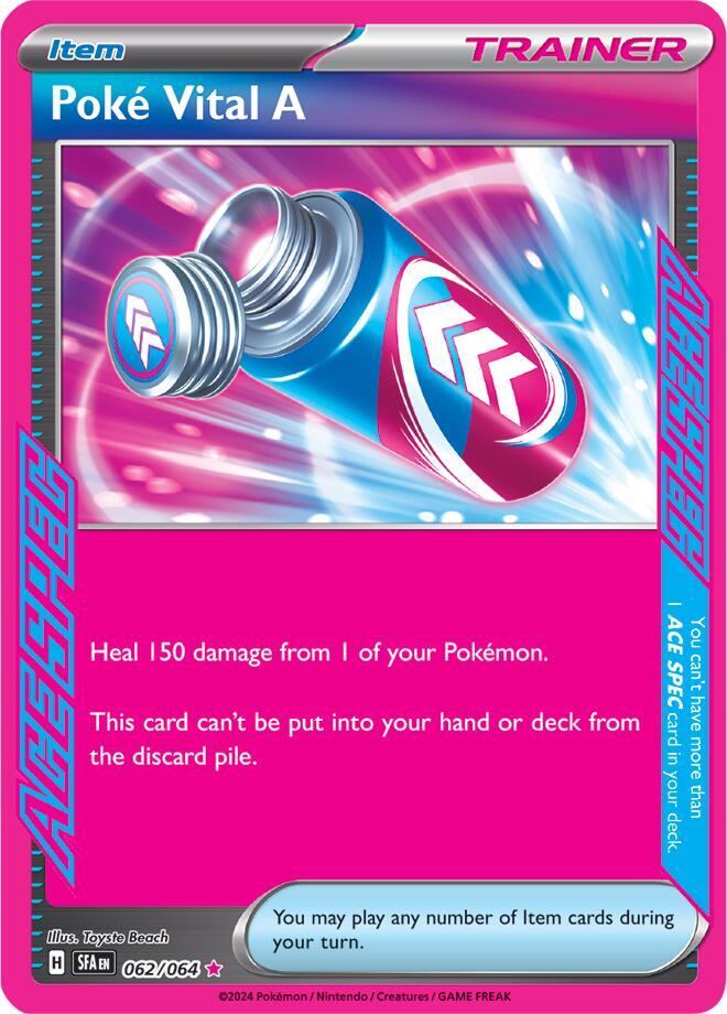Poke Vital A 062/064 ACE SPEC Rare Shrouded Fable Pokémon card