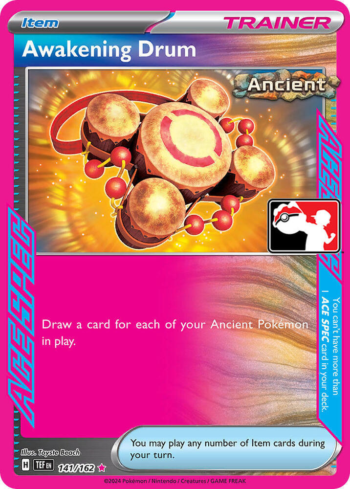 Awakening Drum - 141/162 141/162 ACE SPEC Rare Prize Pack Series Cards Pokémon card