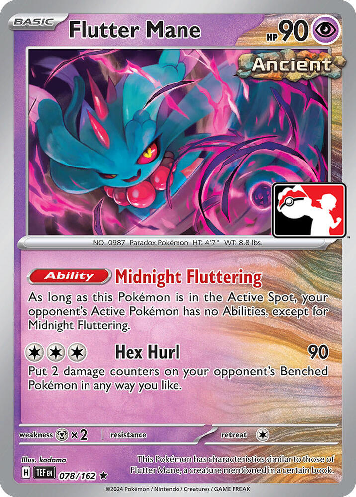 Flutter Mane - 078/162 Rare Prize Pack Series Cards