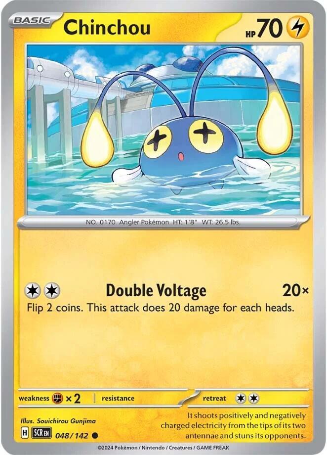 Chinchou 048/142 Common Stellar Crown Pokémon card