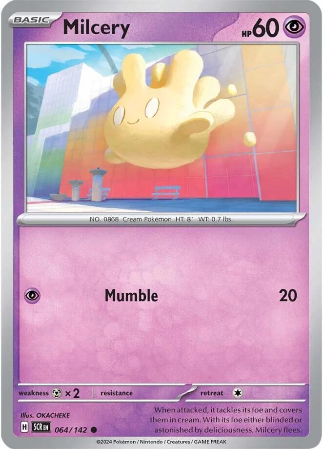 Milcery - 064/142 064/142 Common Stellar Crown Pokémon card