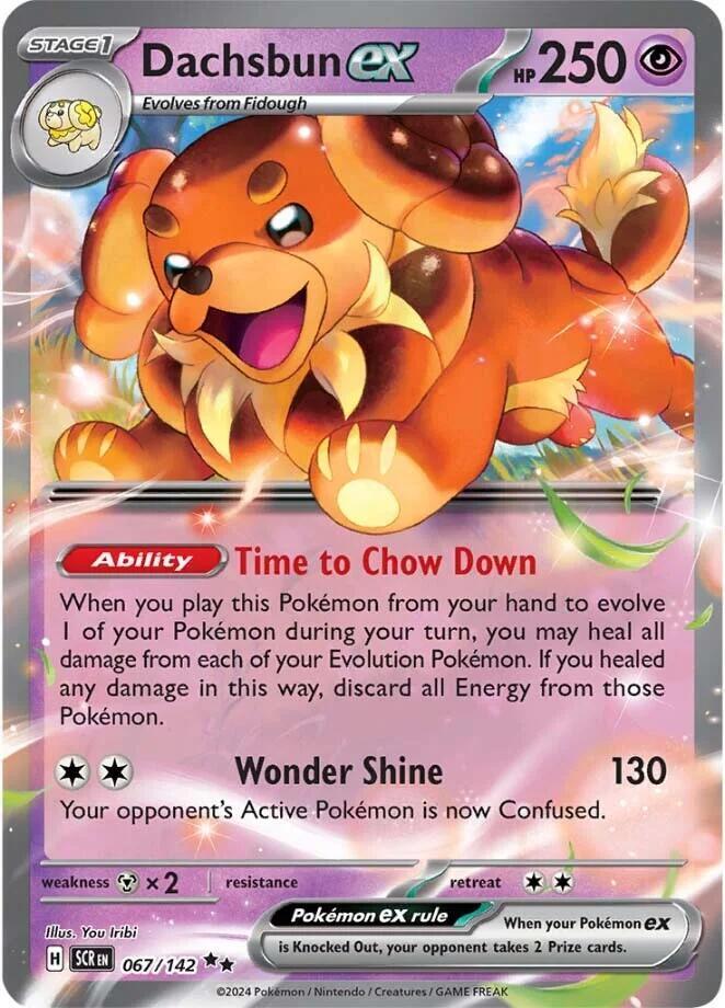 Dachsbun ex - 067/142 067/142 Double Rare Stellar Crown Pokémon card