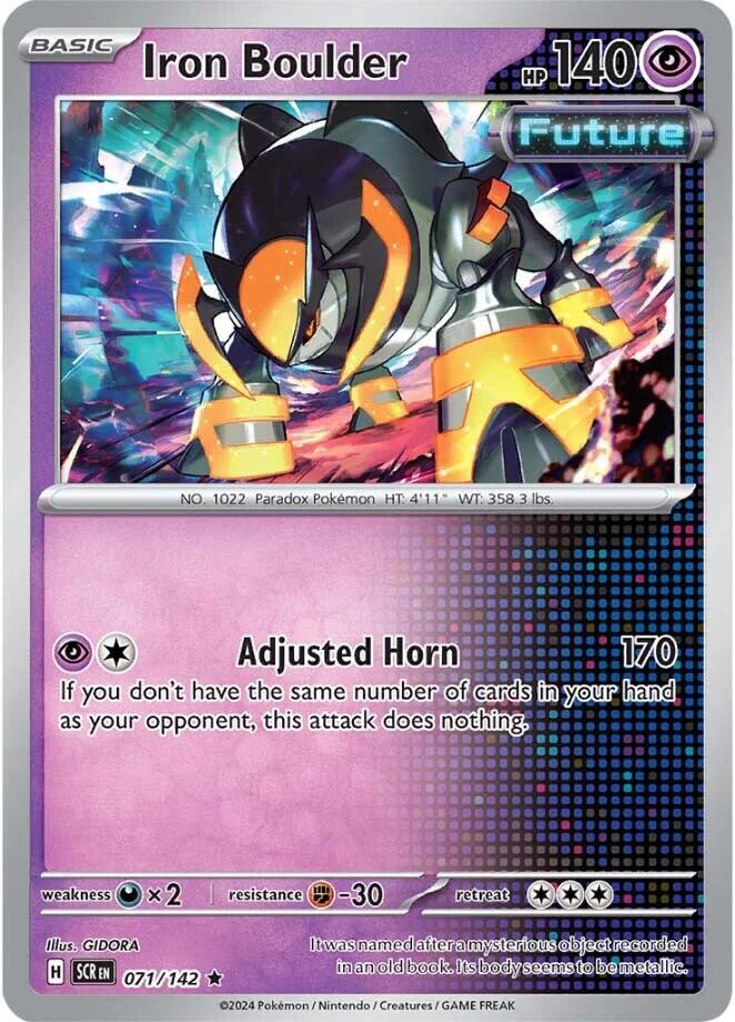 Iron Boulder 071/142 Rare Stellar Crown Pokémon card