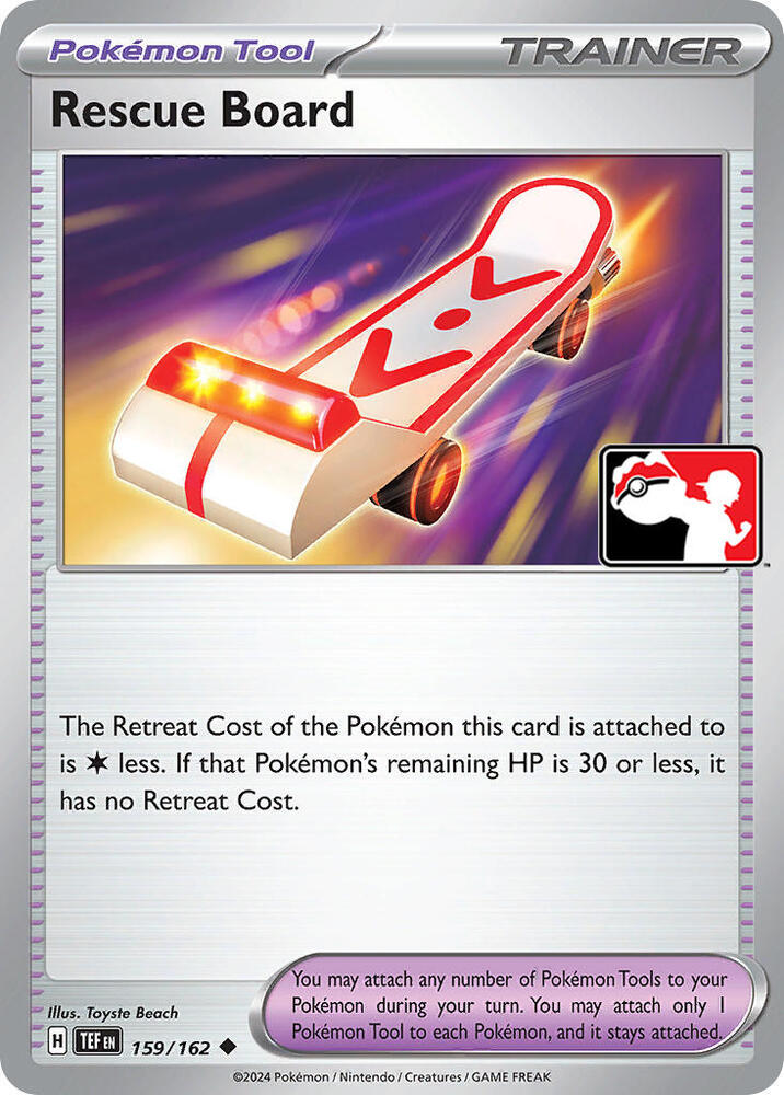 Rescue Board - 159/162 159/162 Uncommon Prize Pack Series Cards Pokémon card