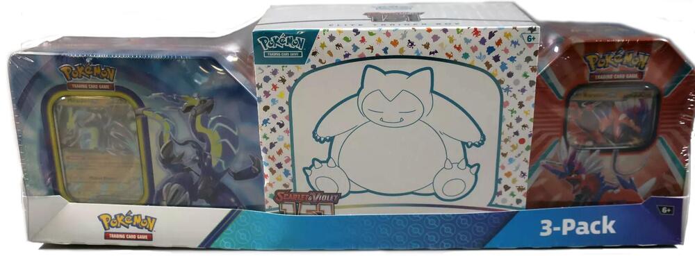 Costco Pokemon Collector 3-Pack: Scarlet & Violet 151 ETB + Paldea Legends Tins - Miscellaneous Cards & Products