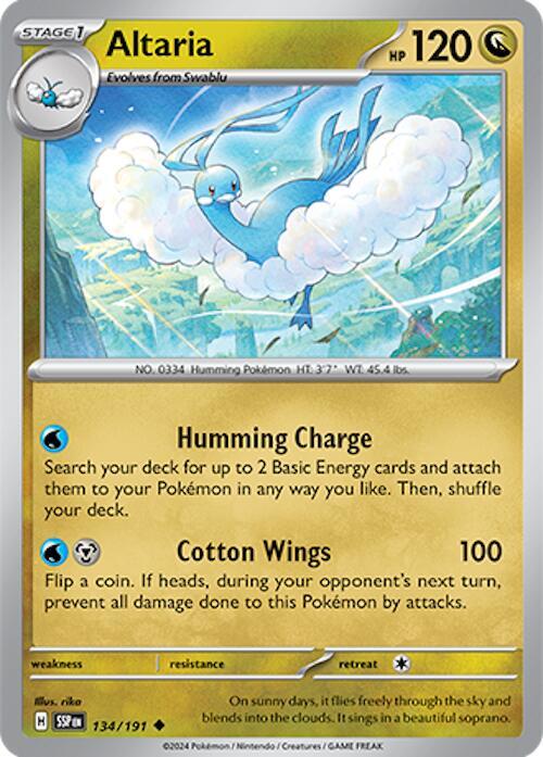 Altaria 134/191 Uncommon Surging Sparks Pokémon card