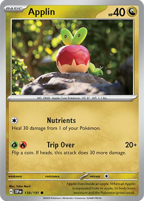 Applin 138/191 Common Surging Sparks Pokémon card