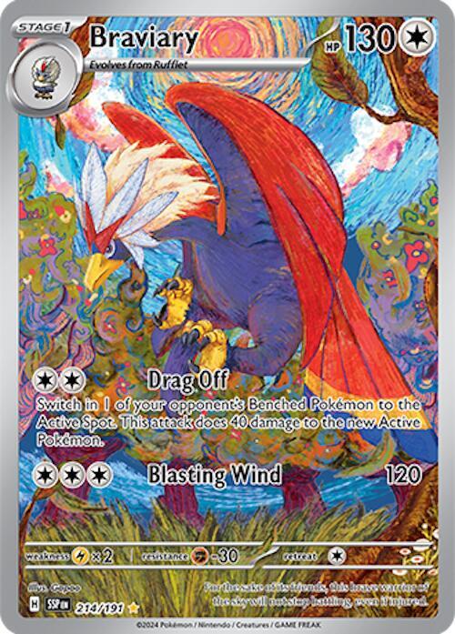 Braviary - 214/191 Illustration Rare SV08: Surging Sparks