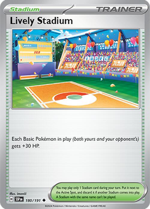 Lively Stadium - 180/191 Uncommon SV08: Surging Sparks