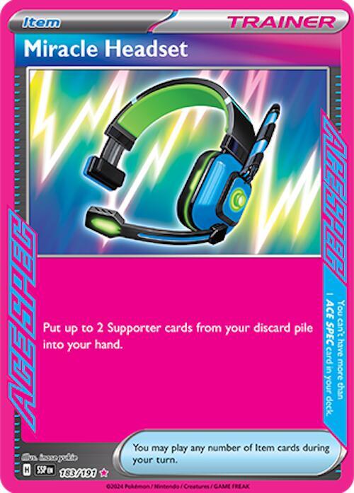 Miracle Headset - 183/191 ACE SPEC Rare SV08: Surging Sparks