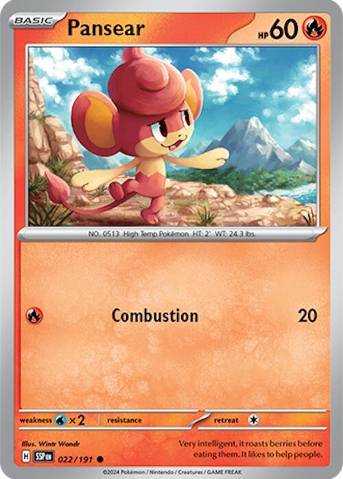 Pansear 022/191 Common Surging Sparks Pokémon card