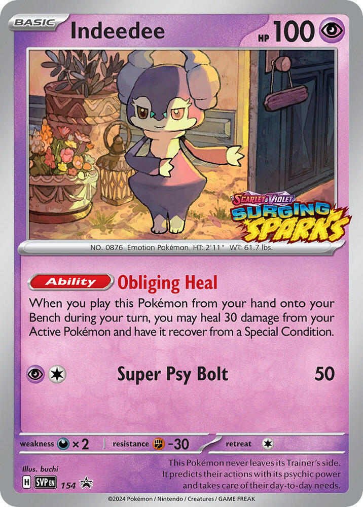 Indeedee - 154 - 154 Promo SV: Scarlet & Violet Promo Cards