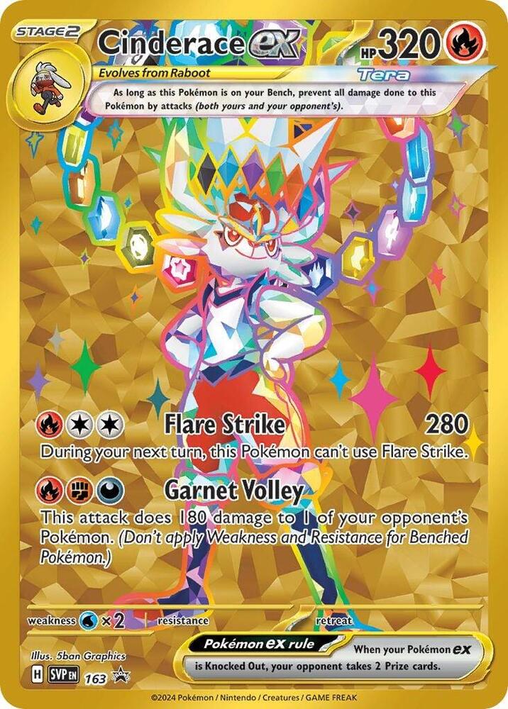 Cinderace ex - 163 - 163 Promo SV: Scarlet & Violet Promo Cards
