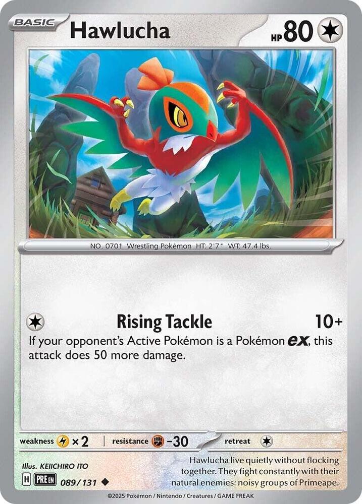 Hawlucha 089/131 Uncommon Prismatic Evolutions Pokémon card