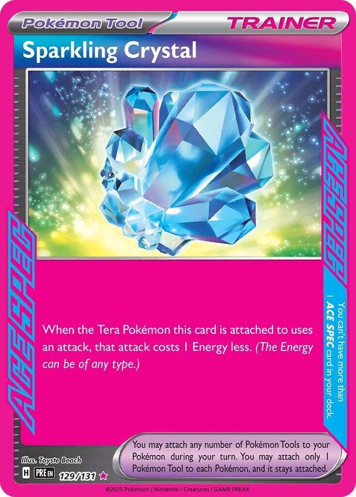 Sparkling Crystal 129/131 ACE SPEC Rare Prismatic Evolutions Pokémon card