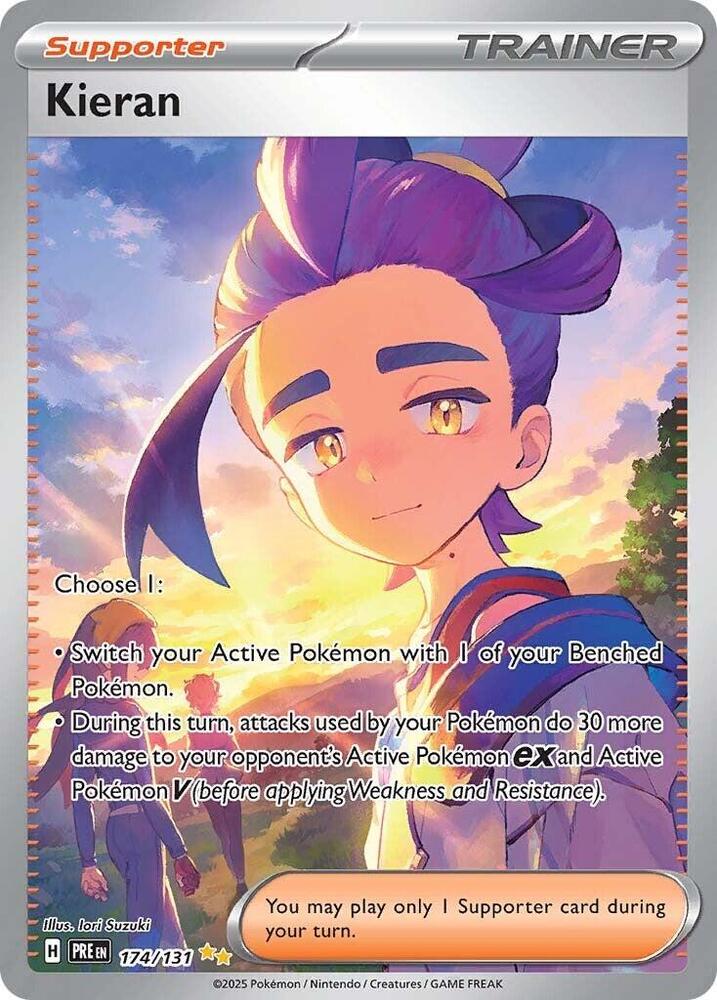Kieran - 174/131 174/131 Special Illustration Rare Prismatic Evolutions Pokémon card