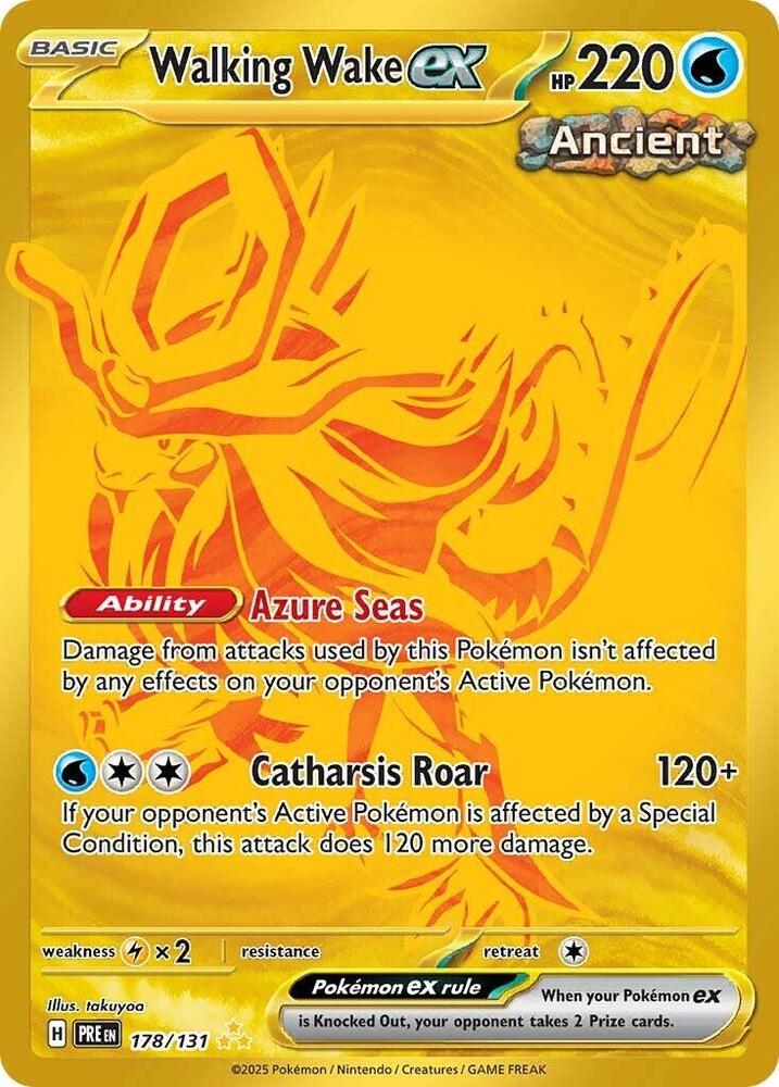 Walking Wake ex 178/131 Hyper Rare Prismatic Evolutions Pokémon card