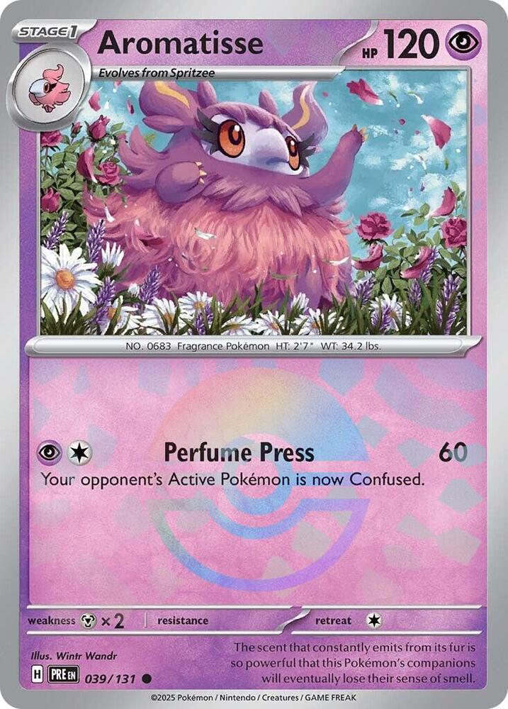 Aromatisse (Poke Ball Pattern) 039/131 Common Prismatic Evolutions Pokémon card