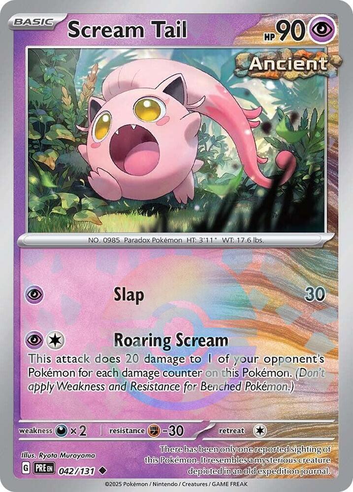 Scream Tail (Poke Ball Pattern) 042/131 Uncommon Prismatic Evolutions Pokémon card