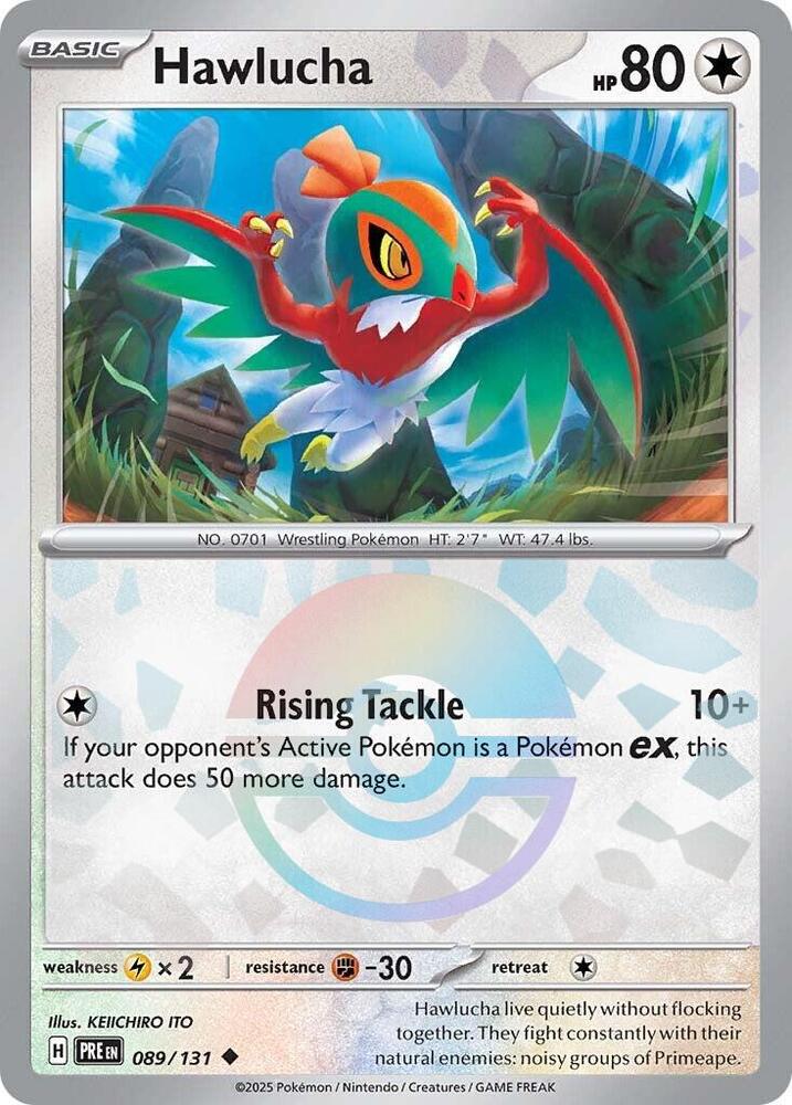 Hawlucha (Poke Ball Pattern) 089/131 Uncommon Prismatic Evolutions Pokémon card