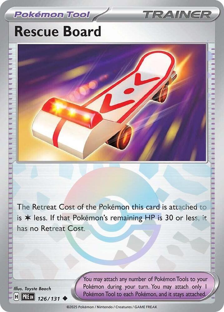 Rescue Board (Poke Ball Pattern) 126/131 Uncommon Prismatic Evolutions Pokémon card