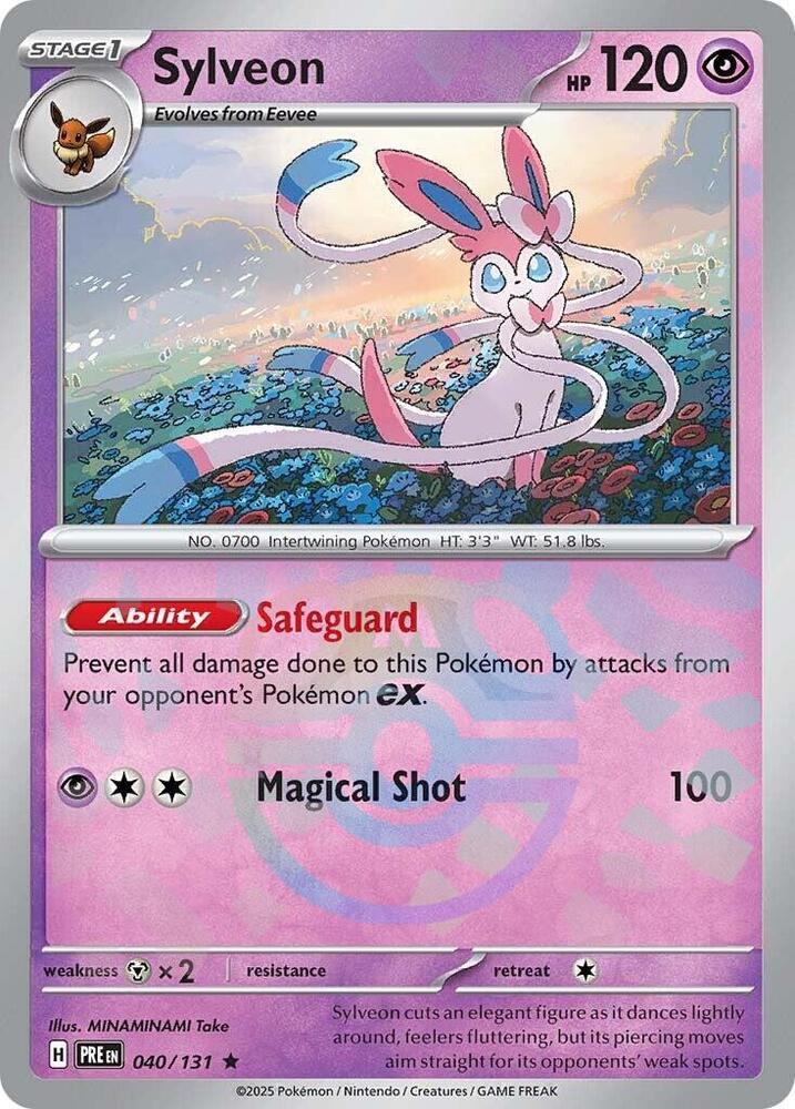 Sylveon (Master Ball Pattern) 040/131 Rare Prismatic Evolutions Pokémon card