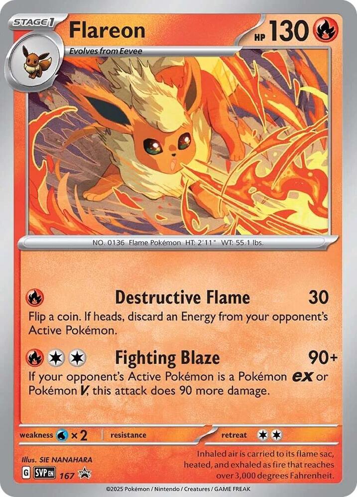 Flareon - 167 (Cosmos Holo) - 167 Promo SV: Scarlet & Violet Promo Cards