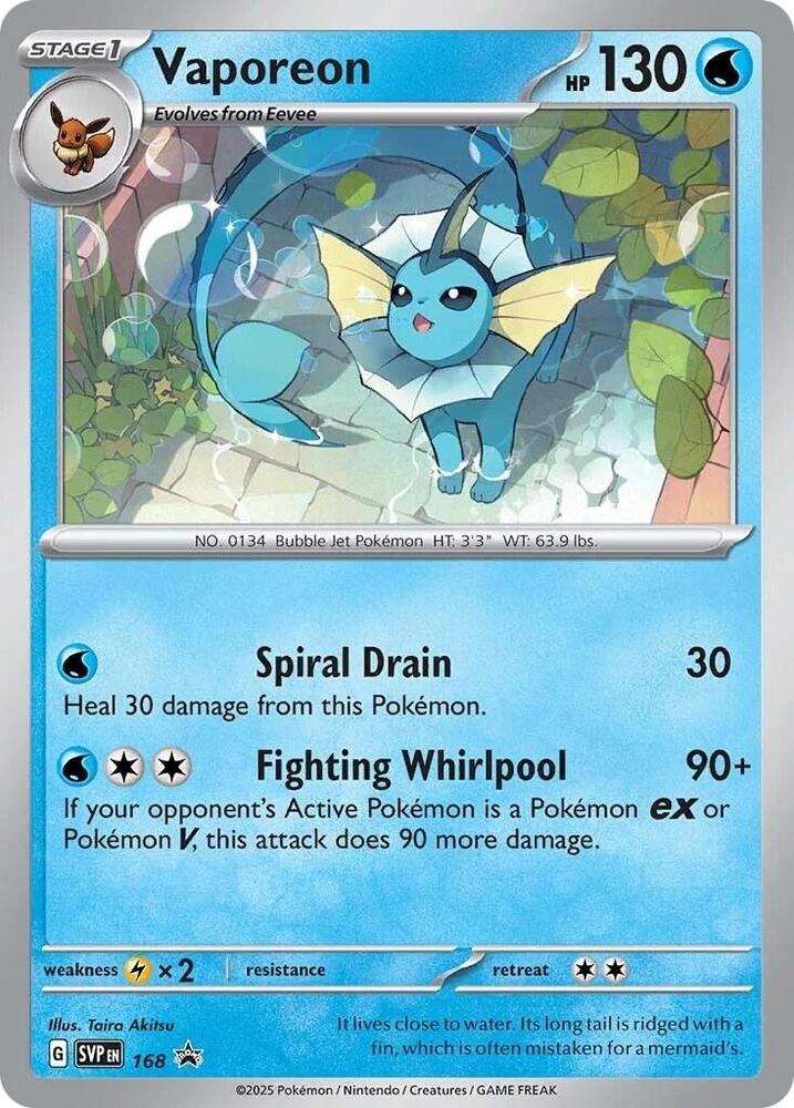 Vaporeon - 168 (Cosmos Holo) - 168 Promo SV: Scarlet & Violet Promo Cards
