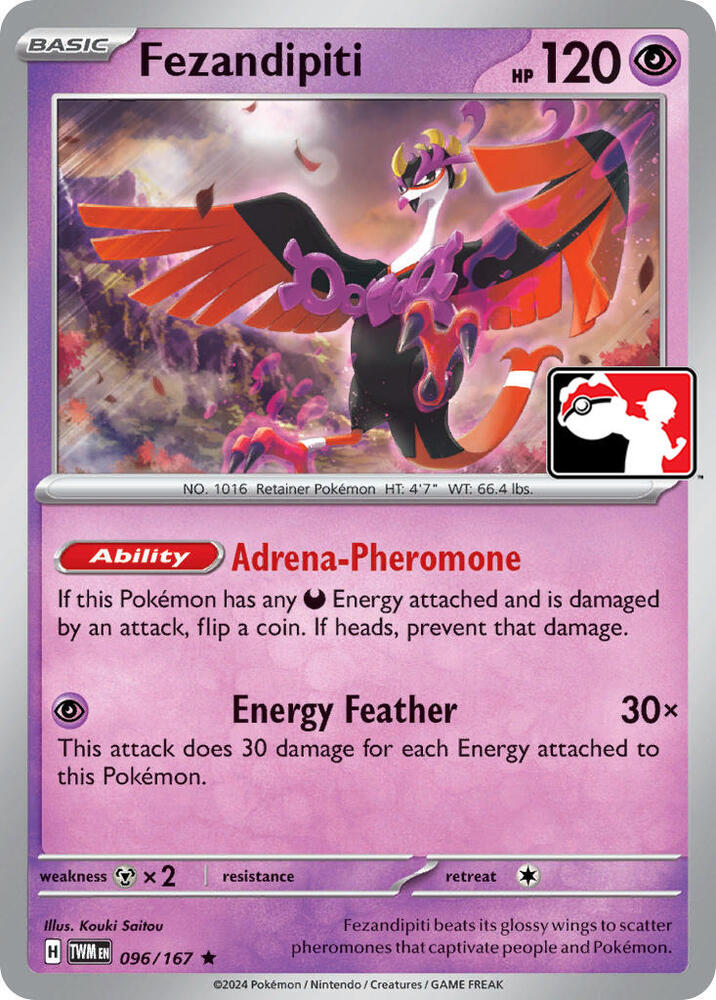 Fezandipiti - 096/167 Rare Prize Pack Series Cards