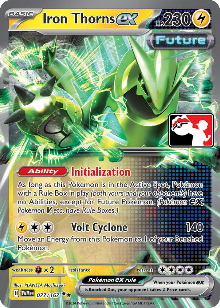 Iron Thorns ex - 077/167 Double Rare Prize Pack Series Cards