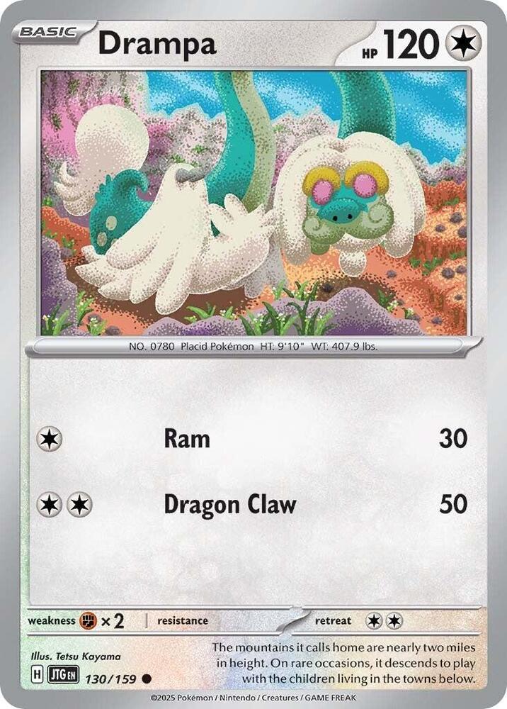 Drampa 130/159 Common Journey Together Pokémon card