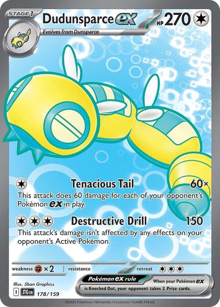 Dudunsparce ex - 178/159 178/159 Ultra Rare Journey Together Pokémon card
