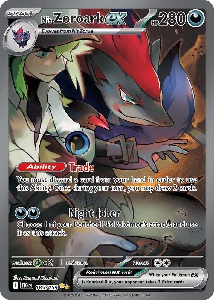 rare journey together cards N's Zoroark ex - 185/159 185/159 Listed With Mascot. Journey Together More Secret Rare