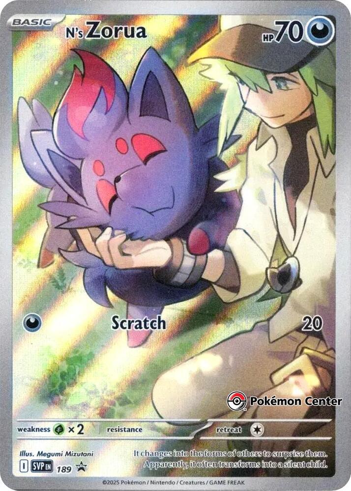 N's Zorua - 189 (Pokemon Center Exclusive) 189 Promo Scarlet & Violet Promo Cards Pokémon card