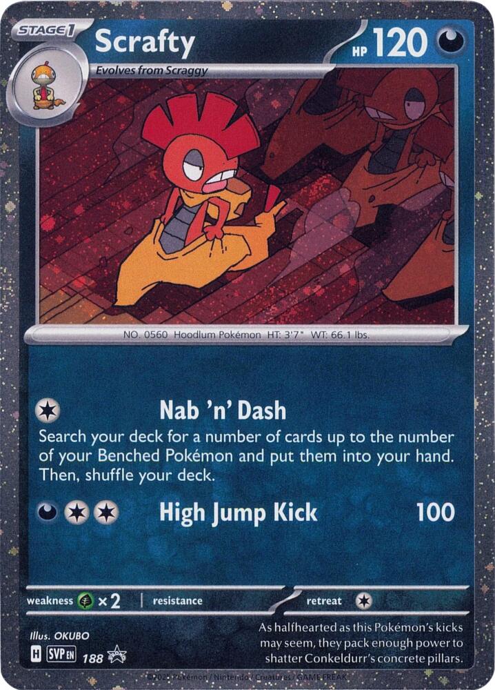 Scrafty - 188 (Cosmos Holo) 188 Promo Scarlet & Violet Promo Cards Pokémon card