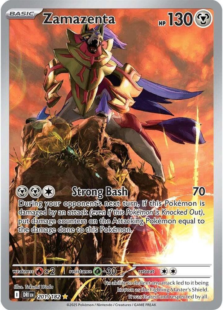 Zamazenta - 201/182 201/182 Illustration Rare Destined Rivals Pokémon card