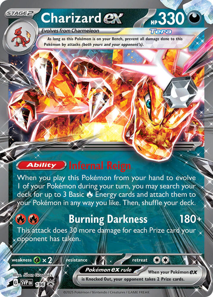 Charizard ex -196 - 196 Promo SV: Scarlet & Violet Promo Cards