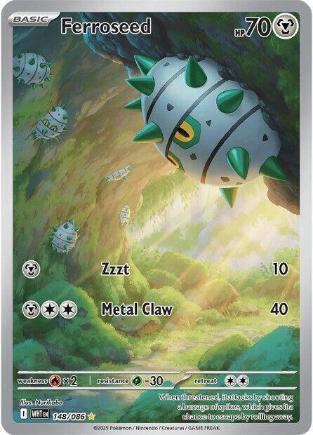 Ferroseed - 148/086 Illustration Rare SV: White Flare